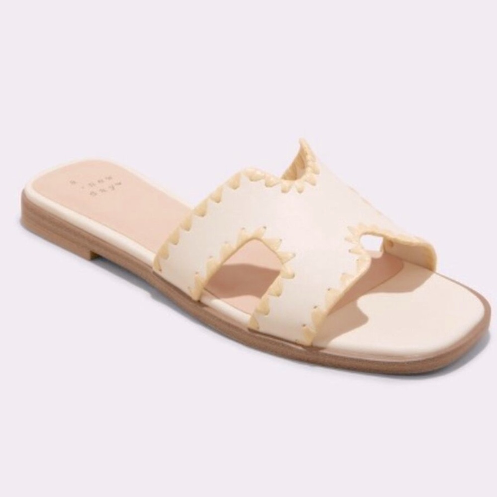NWT Woman’s Helena Whipstitch Slide Sandals by A New Day